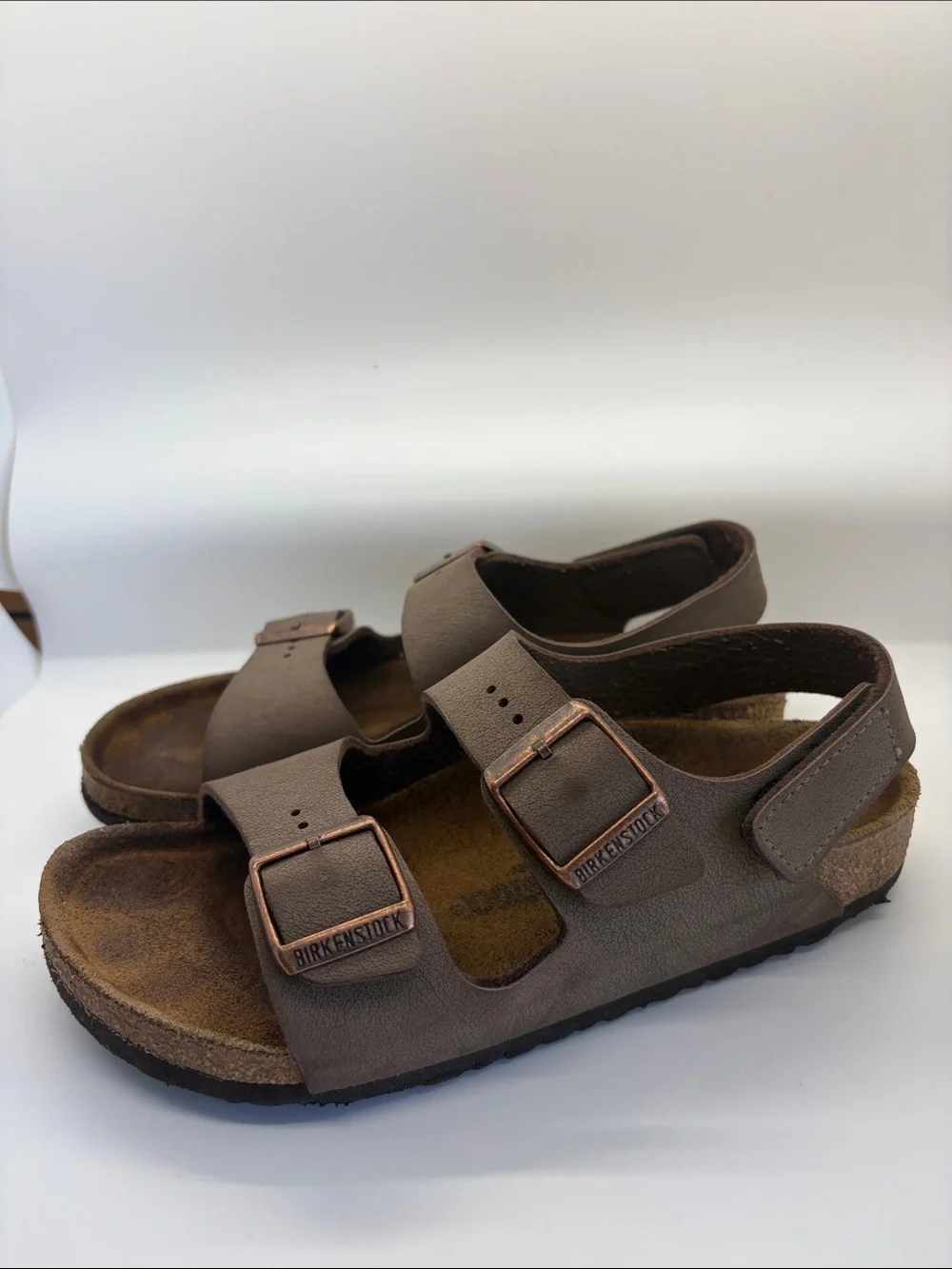 Birkenstock Kids Milano Sandals-Mocha Brown EU 34/US Kiss 3-3.5